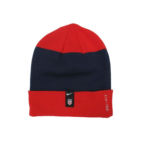 Nike USA Red/Navy Cuff Knit Beanie - Back View