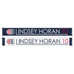 Ruffneck USWNT Horan 10 HD Knit Scarf in Navy and White - Front and Back View