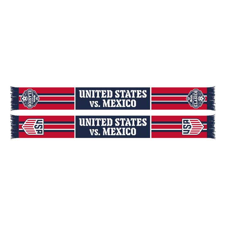 USA Soccer High-Definition (HD) Knit Scarf - Double Sided, 60in Long, Acrylic/Spandex Blend