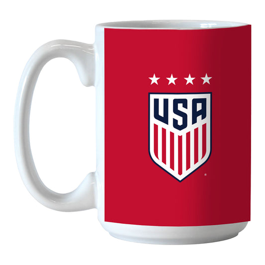 Logo USWNT 11 oz. Red Rally Mug - Front View