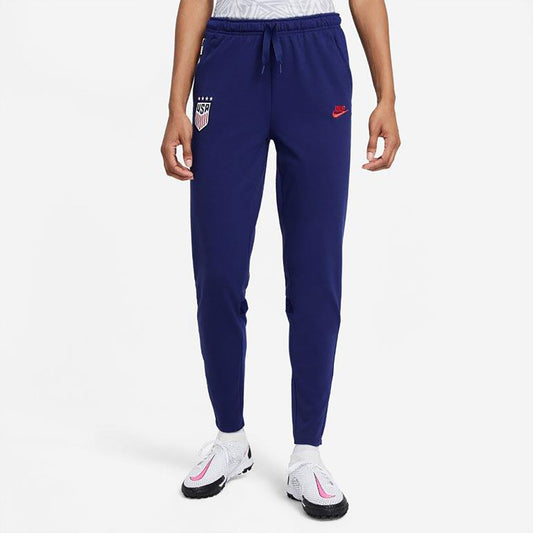 Women's Nike USWNT Fleece Travel Pant in Navy - Front View