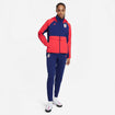 Women's Nike USWNT Fleece Travel Pant in Navy - Front View, Zoomed Out Model View