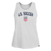 Women's New Era USWNT  Brushed Open Back White Tank - Front View
