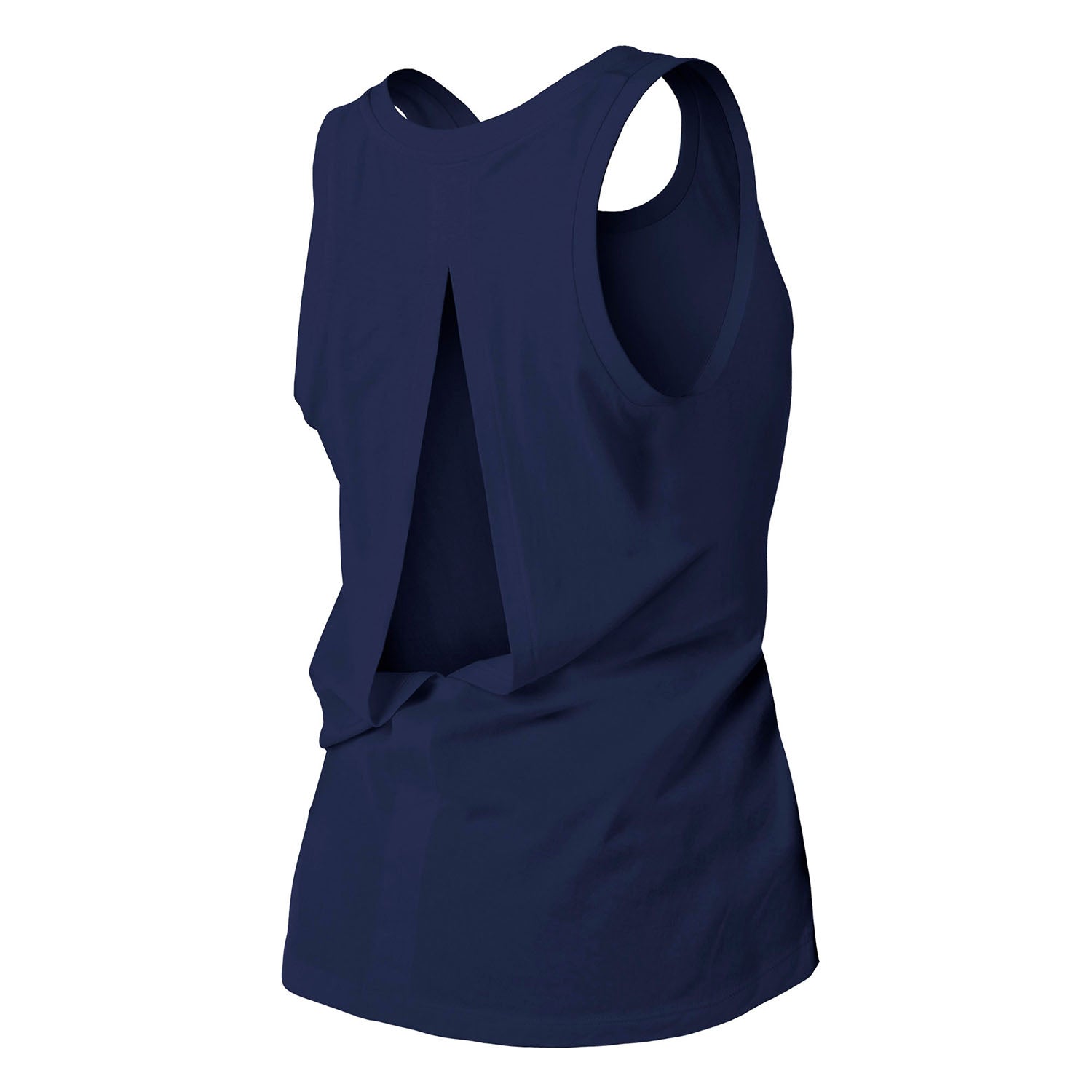 Women's New Era USWNT Glitter Open Back Navy Tank - Back/Side View