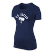 Women's Nike USWNT Arch Dri-Fit Navy Tee - Front View