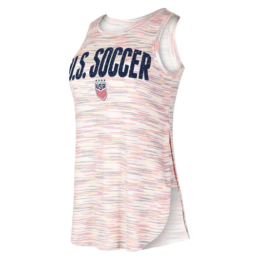 Women's Concepts Sports USWNT Sunray Tank in White - Front View