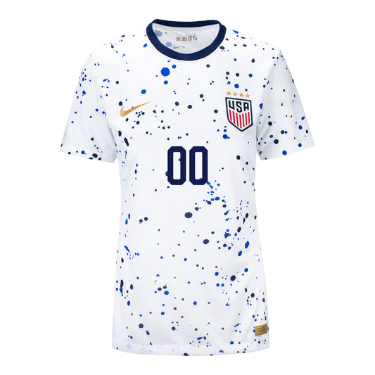 Women's Personalized Nike USWNT Home Stadium Jersey in White - Front View