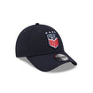 Men's New Era USWNT 9Forty League Navy Hat - Front/Side View