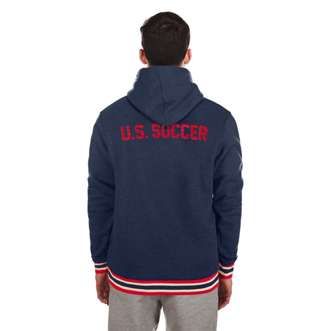 Men's New Era USWNT Embroidered Navy Hoodie - Back View