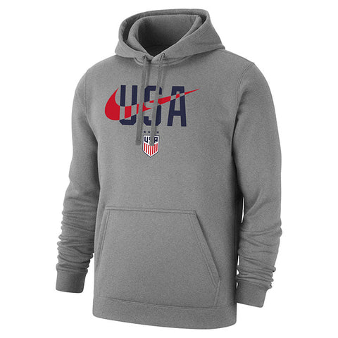 Men's Nike USWNT USA Swoosh Grey Hoodie - Official U.S. Soccer Store