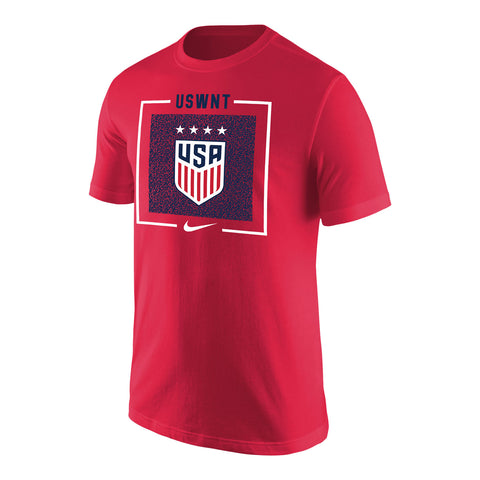 Men's Nike USWNT Box Outline Red Tee - Front View