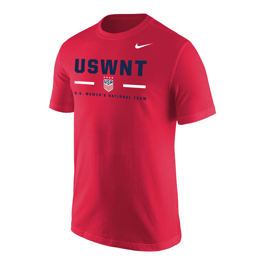 Men's Nike USWNT Over Logo Red Tee - Front View