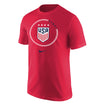 Men's Nike USWNT Circle Element Red Tee - Front View