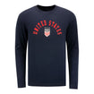 Men's New Era USWNT LS Arch Crew Neck Navy Tee - Front View