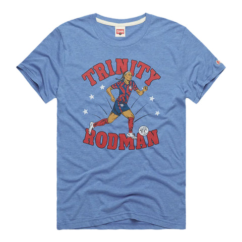 Men's Homage Trinity Rodman Action Tee in Blue - Front View