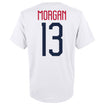 Men's Outerstuff US WNT Morgan 13 White Tee - Back View
