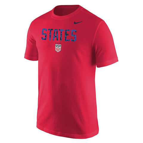 Men's Nike USWNT States Red Tee - Front View 