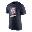 Men's Nike USWNT Repeat States Navy Tee - Front View