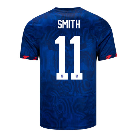 Smith 11 Men's Nike USWNT Away Stadium Jersey in Blue - Back View