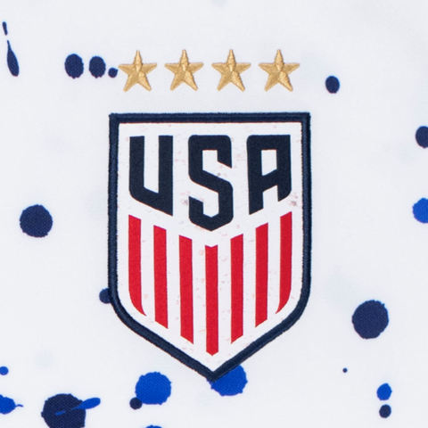 Men's Personalized Nike USWNT Home Stadium Jersey in White - Patch View
