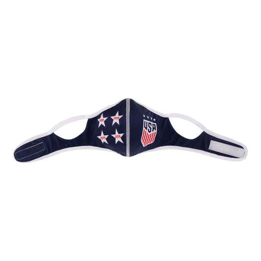 Ruffneck USWNT Velcro Face Mask in Navy - Front View
