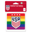 Wincraft USWNT Pride 4" x 4" Perfect Cut Decal in Pride - Front View