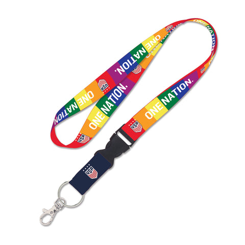 Wincraft USWNT Pride Lanyard in Pride - Front View