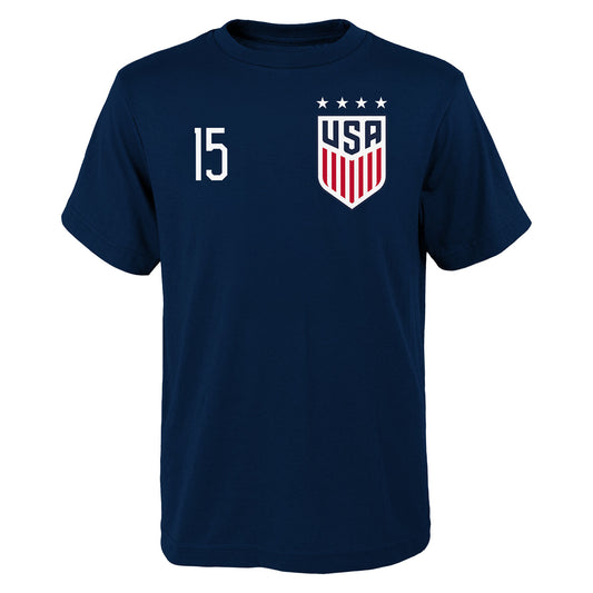 Icon Sports U.S. Soccer USMNT Adult Logo T-Shirt L / Heather Blue