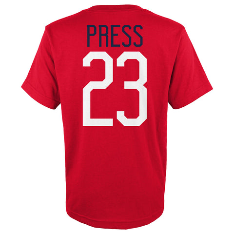 Youth Outerstuff USWNT Press 23 Red Tee - Back View