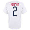 Youth Outerstuff US WNT Rodman 2 White Tee - Back View