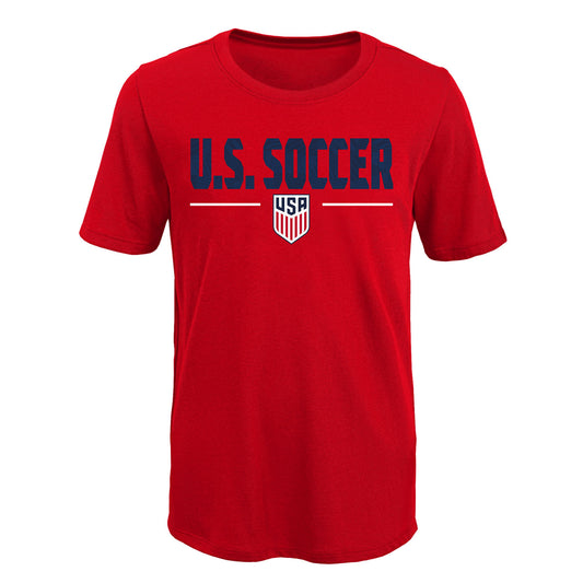 Youth Outerstuff USWNT Ultra Defender Red Tee - Front View