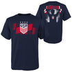 Youth Outerstuff USWNT Hold it Up Navy Tee - Front and Back View