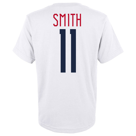 Youth Outerstuff USWNT Smith 11 White Tee - Back View
