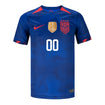 Youth Personalized Nike USWNT Away Stadium Jersey w/FIFA Badge in Blue - Front View