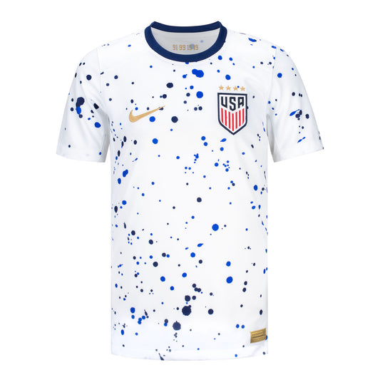 Youth Nike USWNT Home Stadium Jersey in White - Front View