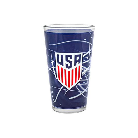 Boelter USA Crest Sublimated Volt Pint Glass in Blue - Front View