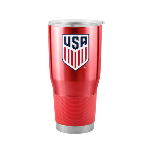 Logo USMNT 30 oz. Stainless Satin Etch Red Tumbler - Front View