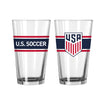 Logo Brands USA 16 oz. Stripe Glass Pint - Front View