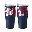 Logo Brands USA 30 oz. Navy Stainless Tumbler - Front and Back View