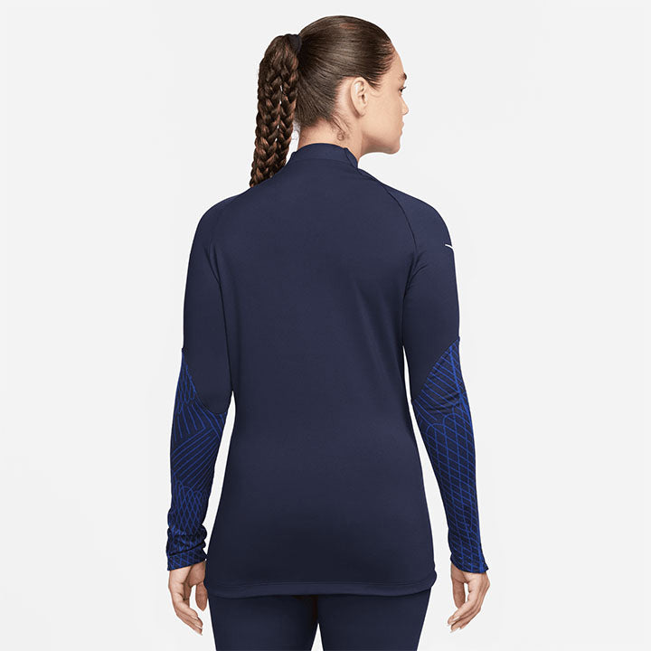 Women's Nike USA 1/4 Zip Strike Navy Drill Top - Back View