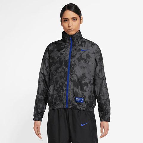 Women's Nike USA Storm-Fit Black Graphic Jacket in Black - Front View
