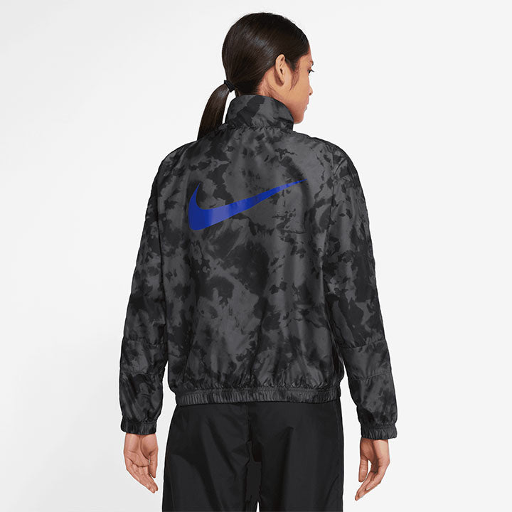 Women's Nike USA Storm-Fit Black Graphic Jacket in Blue - Back View