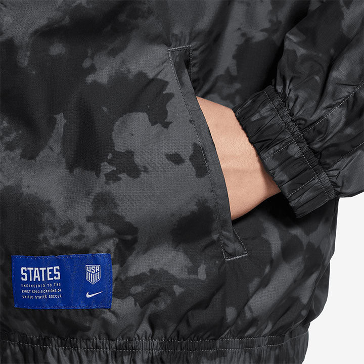 Women's Nike USA Storm-Fit Black Graphic Jacket in Black - Pocket View