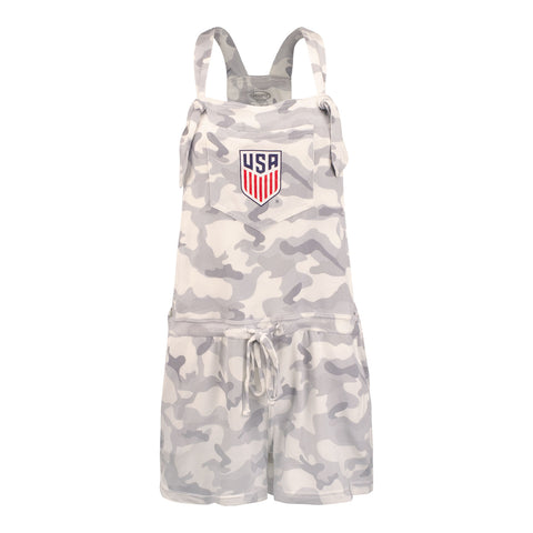 Women's Concepts Sport USA Composite Grey Camo Overall - Front View
