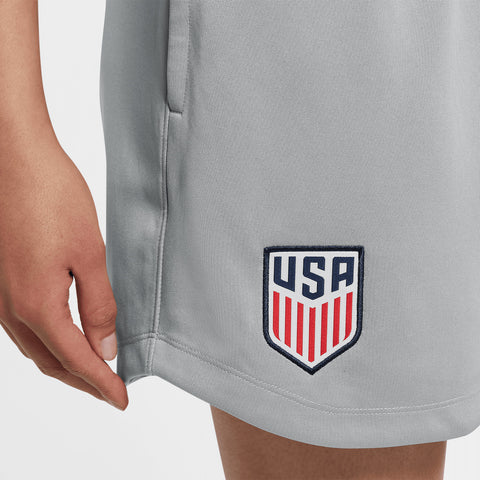 Women's Nike USA Travel Shorts in Grey - Logo View