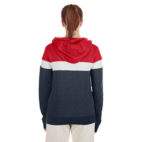 Women's New Era USMNT Full Zip Hoodie in Red, White, and Blue - Back View