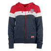 Women's New Era USMNT Full Zip Hoodie in Red, White, and Blue - Front View