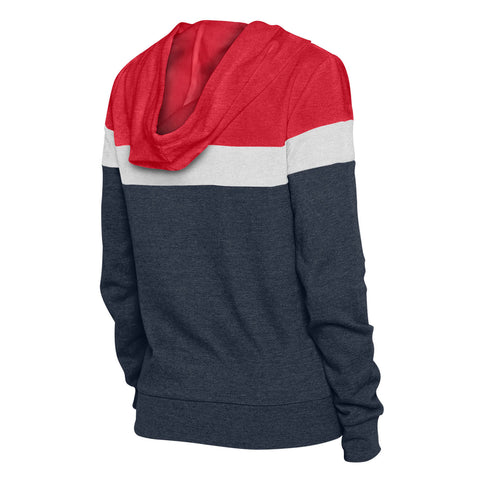 Women's New Era USMNT Full Zip Hoodie in Red, White, and Blue - Back/Side View