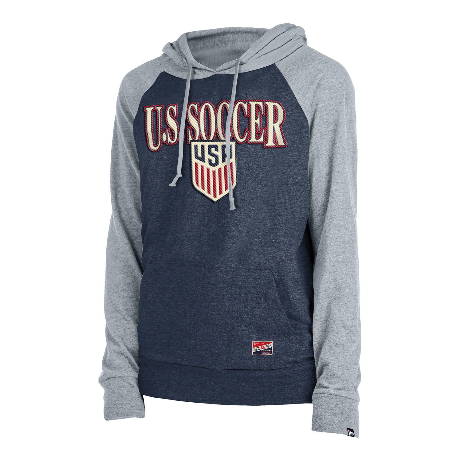 Women's New Era USMNT Pullover Hoodie in Blue - Front View