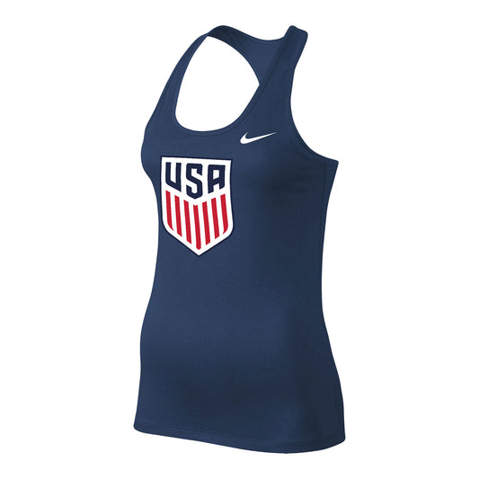 Women's Nike USA Crest Legend Balance Navy Tank - Front Side View